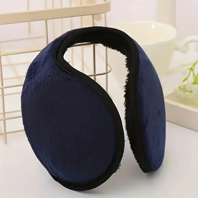 1 piece of winter plush ear cover, suitable for both men and women - warm ear protection, ideal for activities like skiing, cycl Peaceful Pleasures Health and Wellness Blue