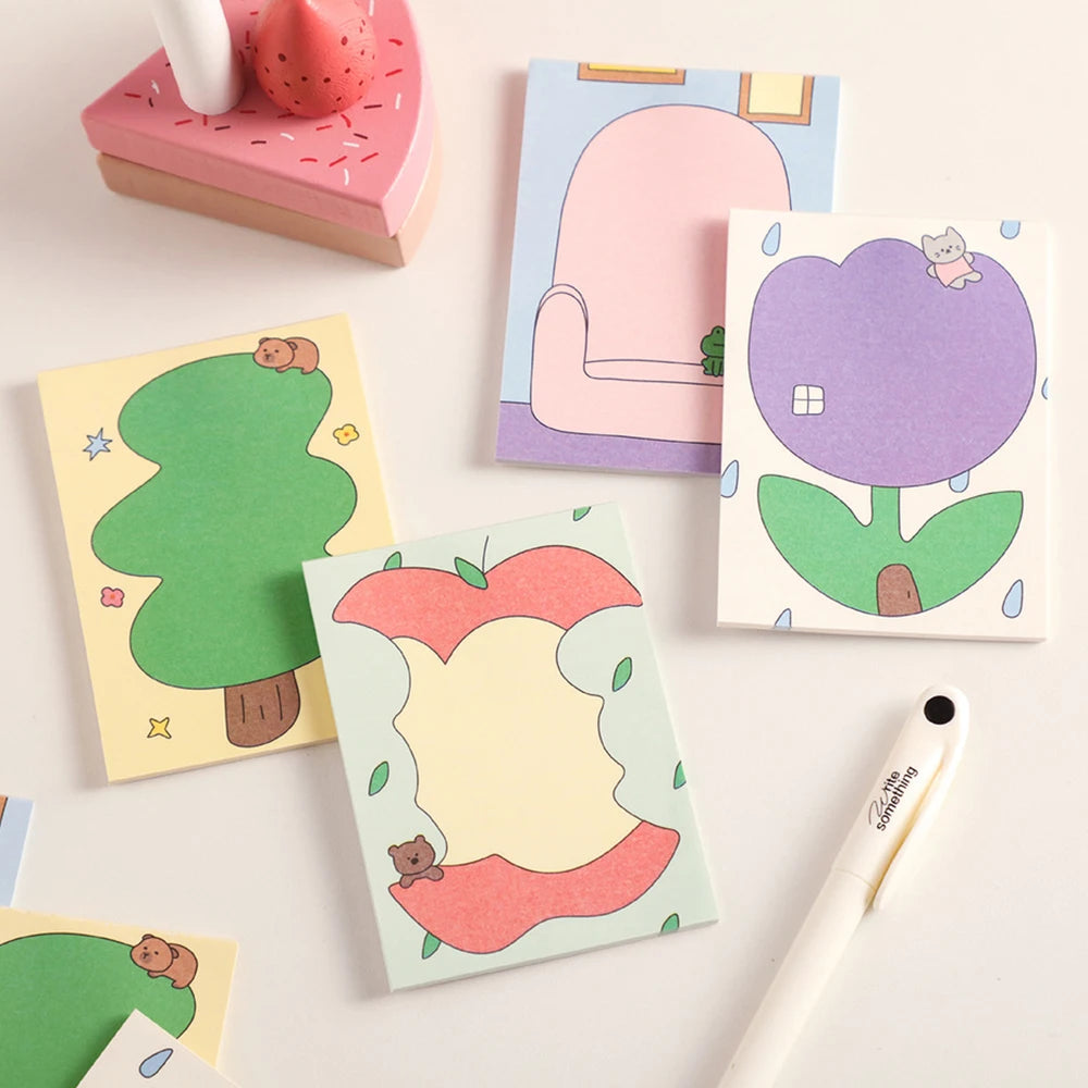 120 Sheets Cute Cartoon Illustration Notebook Aesthetic Instagram