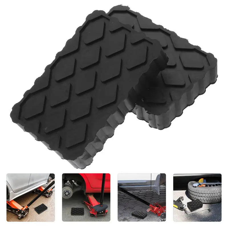 1/2Pcs Car Jack Rubber Pad Lift Blocks Floor Cars Parts Jacks Automotive Camper Stabilizer Pads Peaceful Pleasures Health and Wellness
