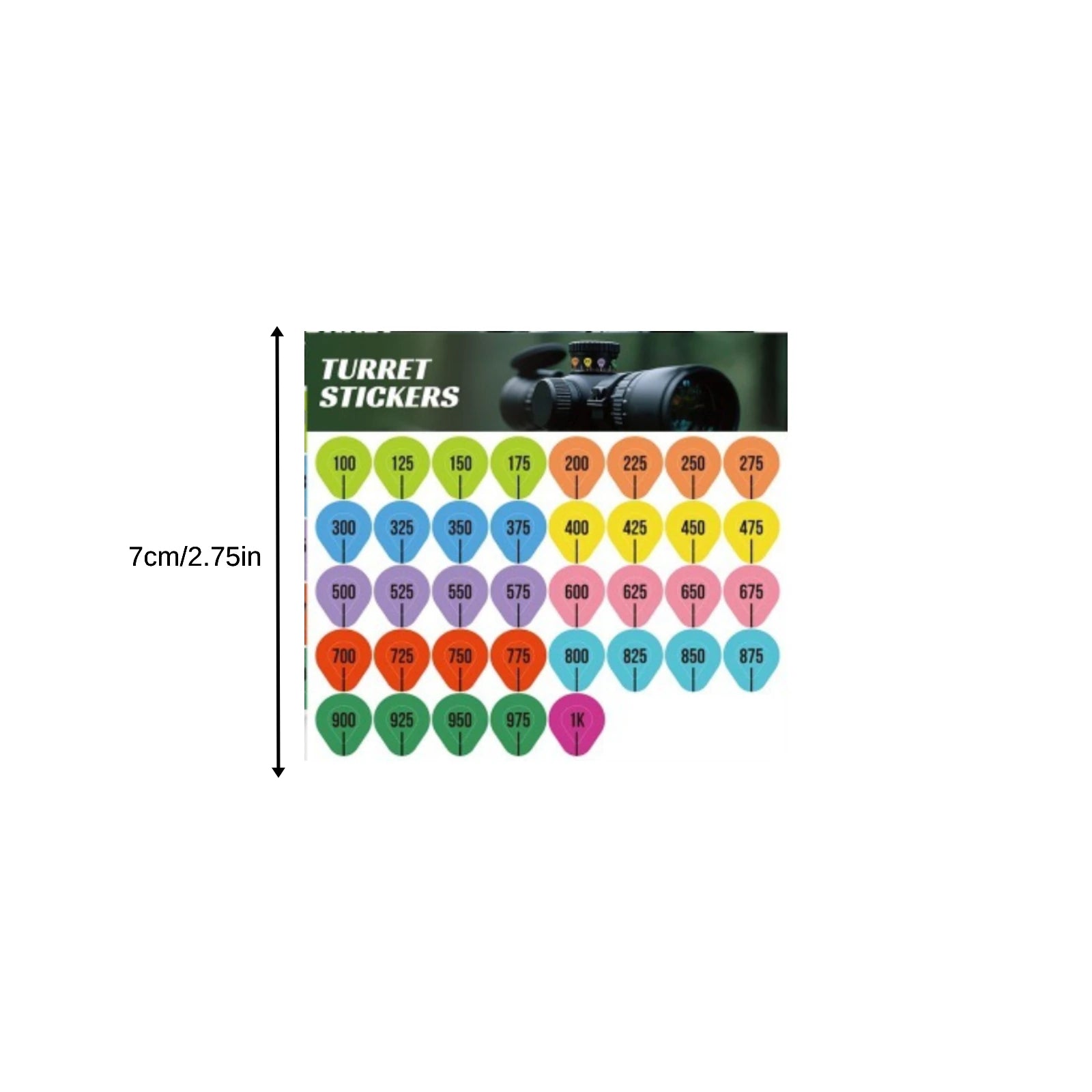 8 Sheets Rifle Scope Turret Stickers, Rifle Scope Turret Tags For Long Range Shooting Hunting Fit Most Scope Caps Peaceful Pleasures Health and Wellness