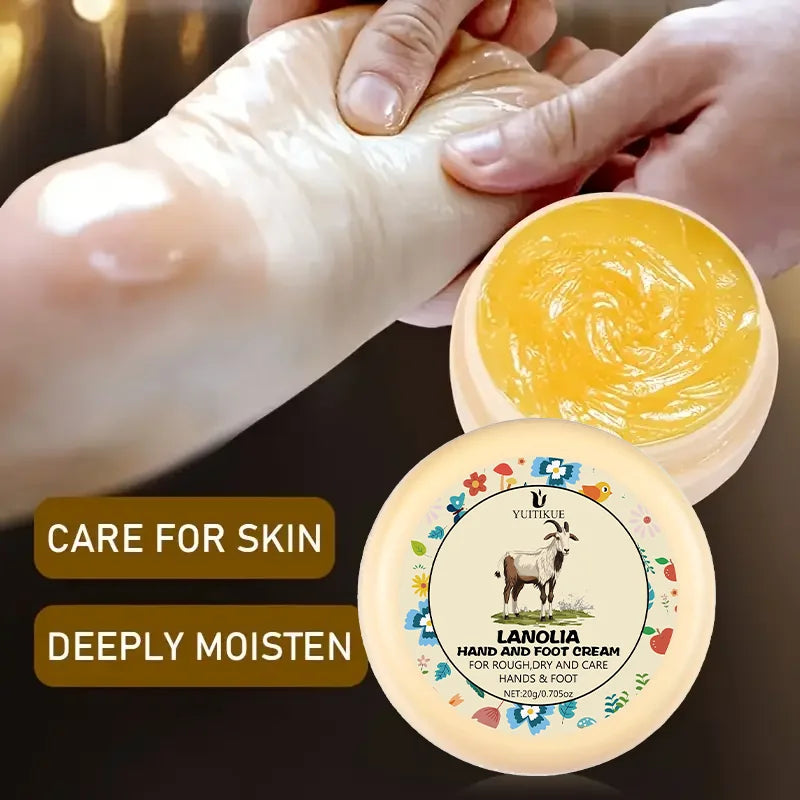 LANOLIA 20g Hand & Foot Cream Deep Moisturizer for Rough Dry Cracked Skin Natural Lanolin Fast Absorption Peaceful Pleasures Health and Wellness