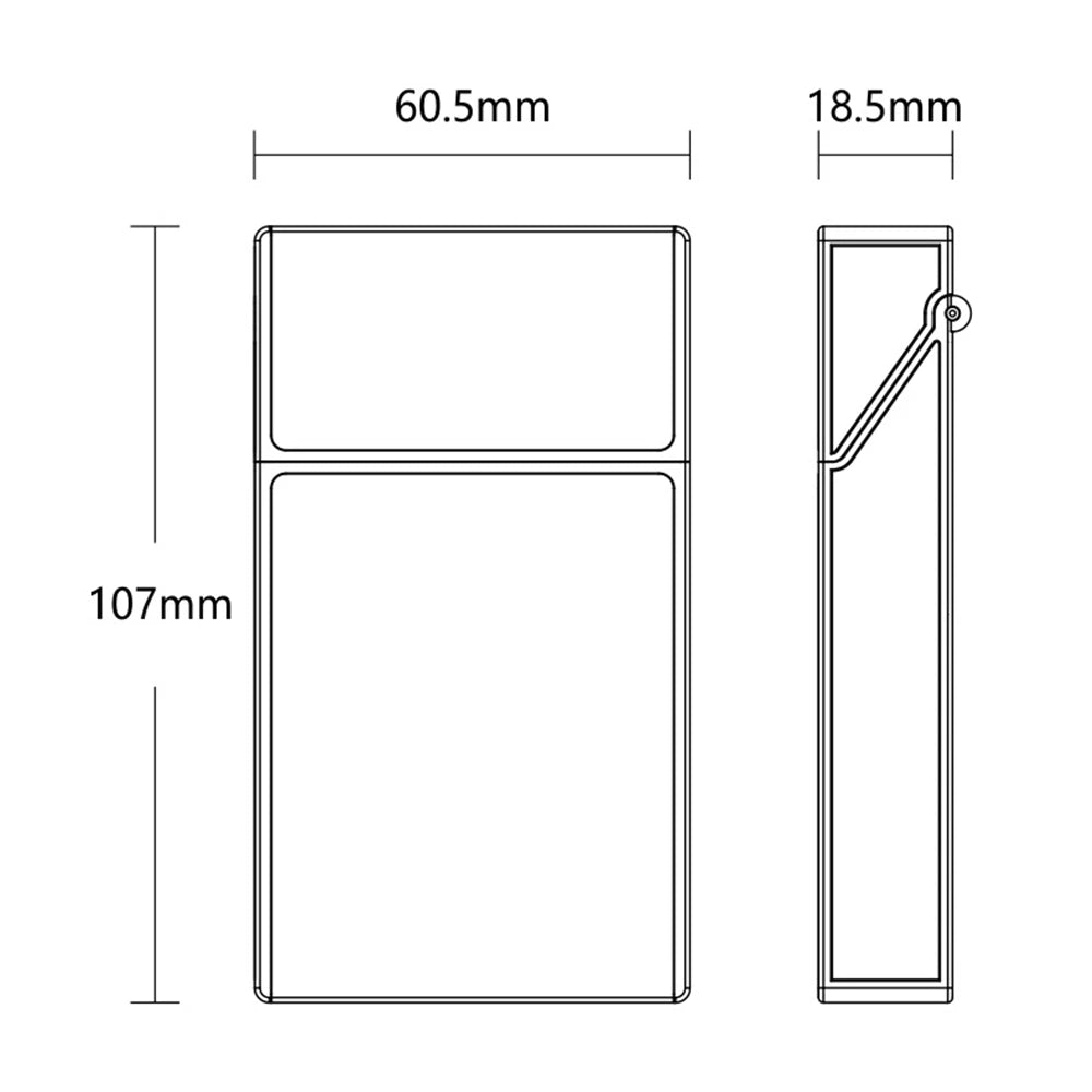 Long Cigarette Case Ultra Thin Flip Cover 20pcs Cigarettes For 100mm Storage Container Box Tobacco Case Smoking Tool Men's Gifts Peaceful Pleasures Health and Wellness