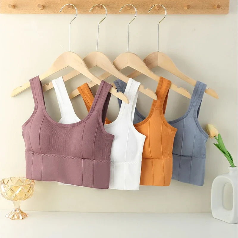 Women's No Steel Ring Gathered Sports Underwear Summer New Breathable Inner and Outer Wear Vest Sports Top Woman Gym Sport Bra Peaceful Pleasures Health and Wellness