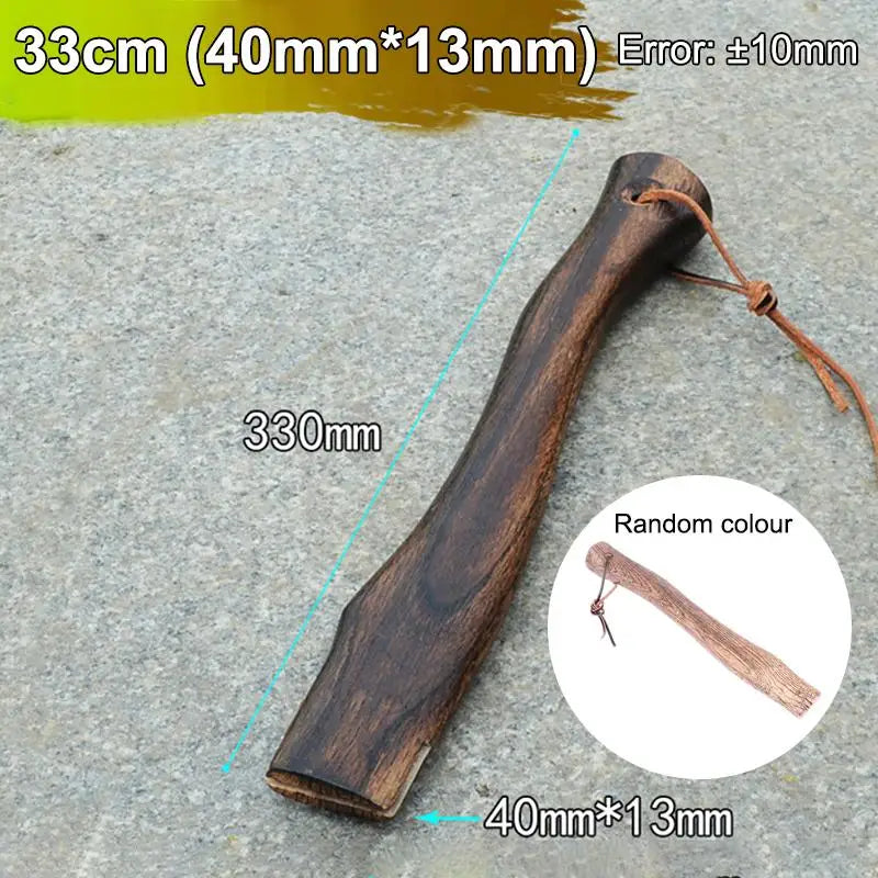 Short Axe Handle 32cm Solid Wood Handmade Replacement for Garden Tools Heavy Duty Handle for Chopping and Logging Peaceful Pleasures Health and Wellness 33cm