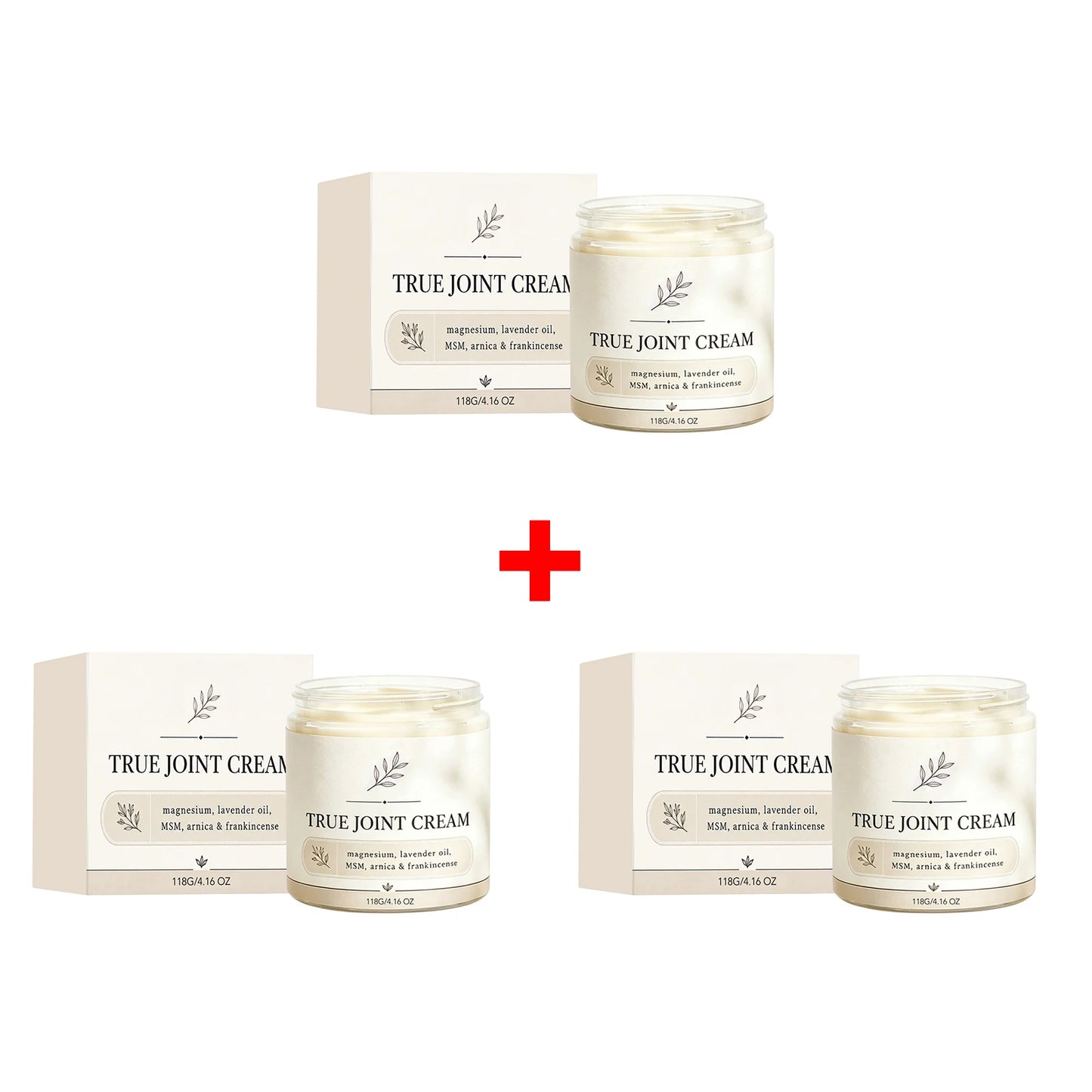 Joint Cream 118g Joint & Muscle Relief Balm for Joint Stiffness, Muscle Soreness & Post-Workout Discomfort Relieve Stiffness Peaceful Pleasures Health and Wellness 3pcs