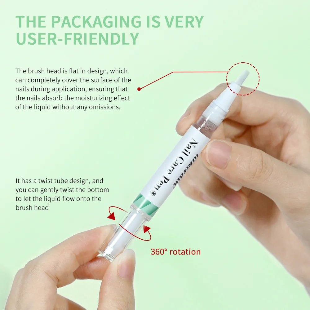 Nail Care Pen Nourish and Moisturize Nails Prevent Fungal Infections Improve Appearance Flat Brush Head Design Daily Nail Care Peaceful Pleasures Health and Wellness