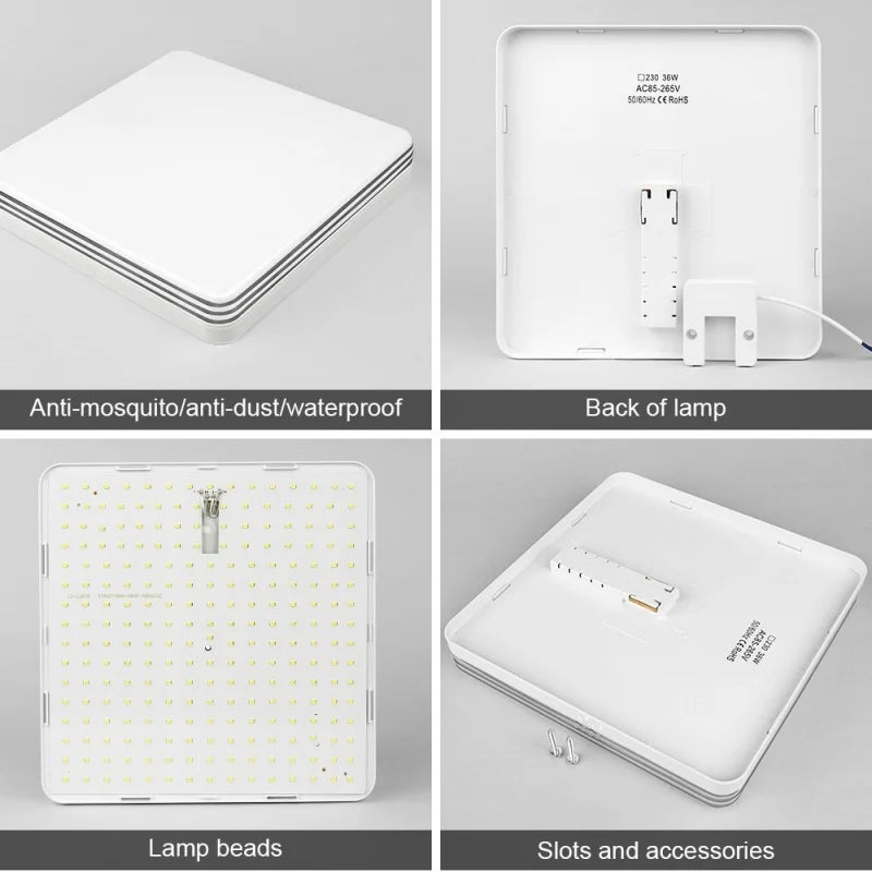 RUNTOIN Modern LED Ceiling Light 36W/48W 3000K–6000K