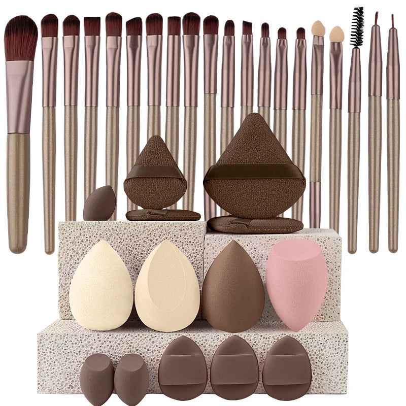 RUNTOIN 20Pcs Makeup Brush Set – Face & Eye Cosmetic Brushes