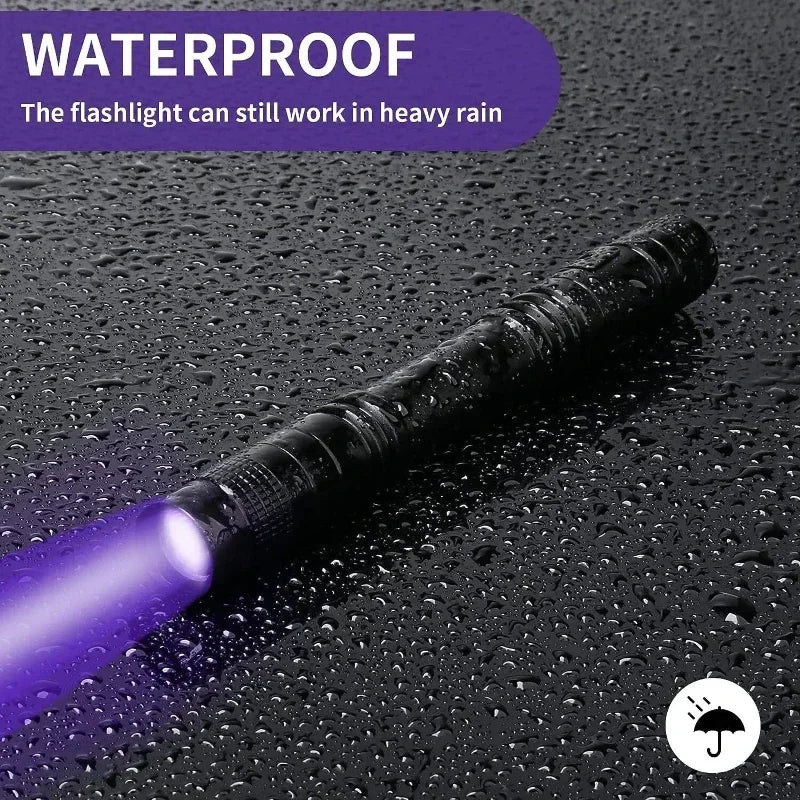 395nm UV Flashlight Ultraviolet Torch with Pen Clip | AAA