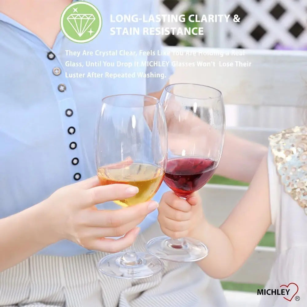 Unbreakable Wine Glasses 20oz Shatterproof Reusable Drink Glassware For Indoor Outdoor Drinkware Travel Pool Camping Picnic Peaceful Pleasures Health and Wellness