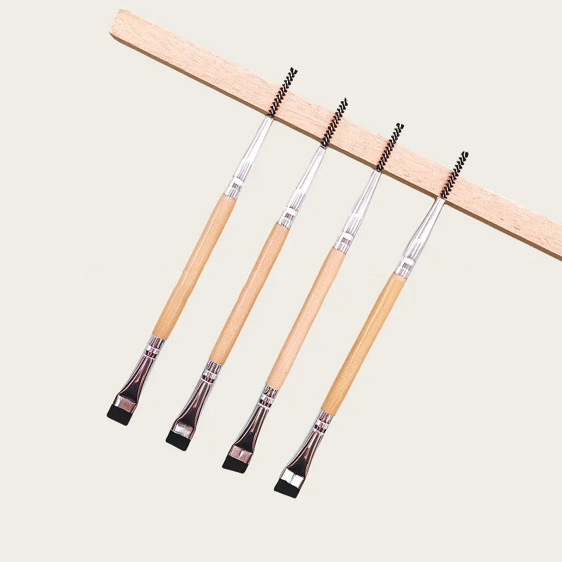 2-in-1 Eyebrow & Eyelash Comb Makeup Brush Set Dual Ended Flat/Angled Spoolie Brush Makeup Tool for Eyebrows And Lashes Peaceful Pleasures Health and Wellness