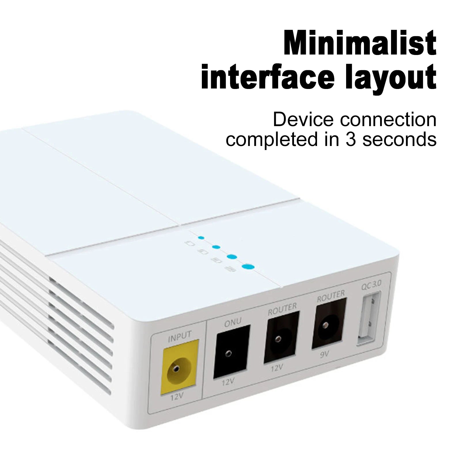 Mini UPS Battery Backup 13500mAh, Portable Rechargeable USB DC Backup Power, 5V/9V/12V Uninterrupted Power Supply Peaceful Pleasures Health and Wellness