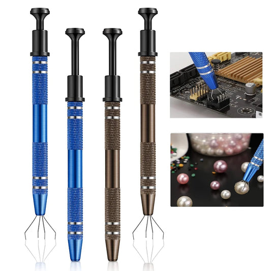 4-Claw IC Chip Extractor Remover Tool Precision Parts Grabber Extractor Pick Up Puller for Electronic Component Nuts Repair Tool Peaceful Pleasures Health and Wellness