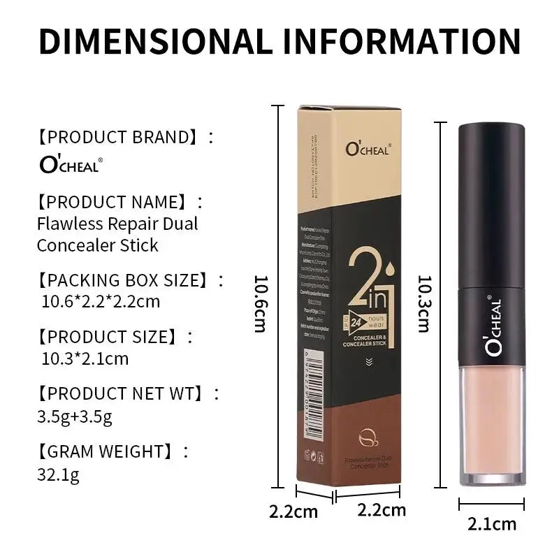 OCHEAL Double-Ended Concealer Stick – Waterproof, Long-Lasting