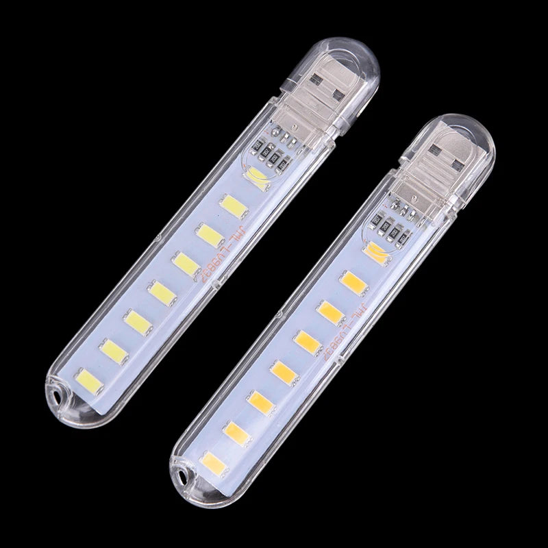Portable USB Clip-On LED Mini Lamp – Flexible 8 LED Night Light