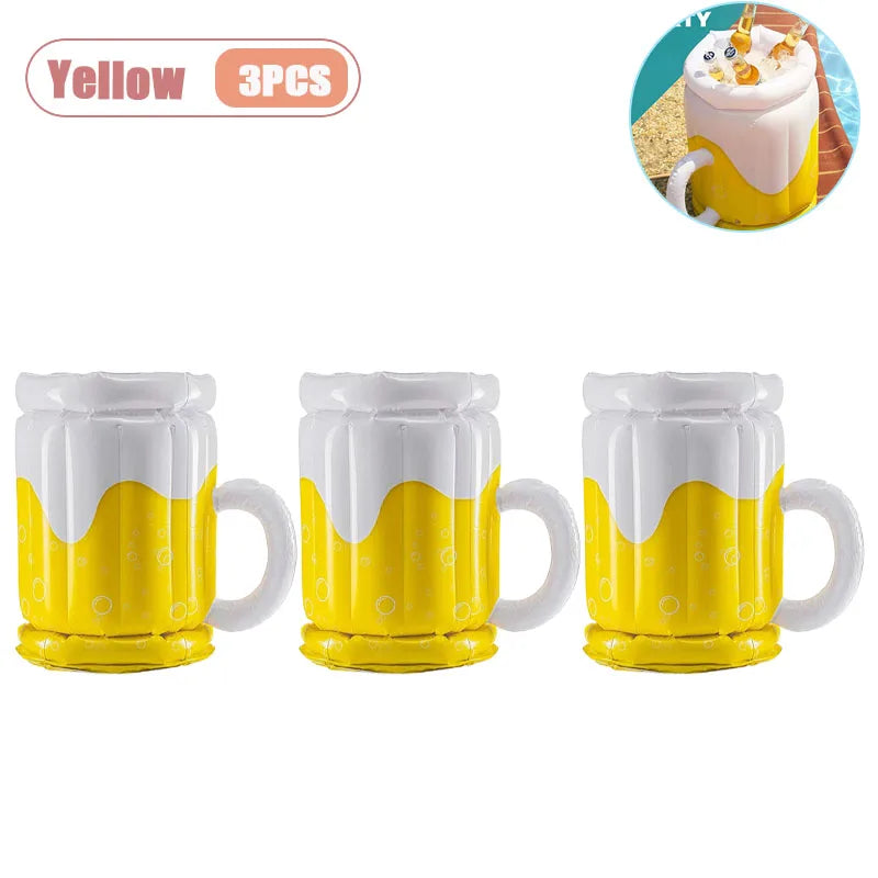 Inflatable Beer Mug Ice Bucket | Portable Party Drink Cooler