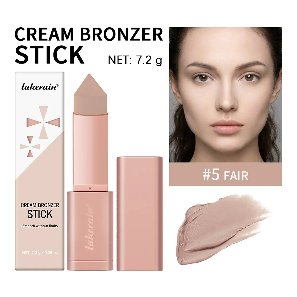 Cream Bronzer Stick and Contour Stick Bronzing Contouring Instant Highlights Dark Circles Face Contour Facial Foundation Makeup Peaceful Pleasures Health and Wellness 5fair