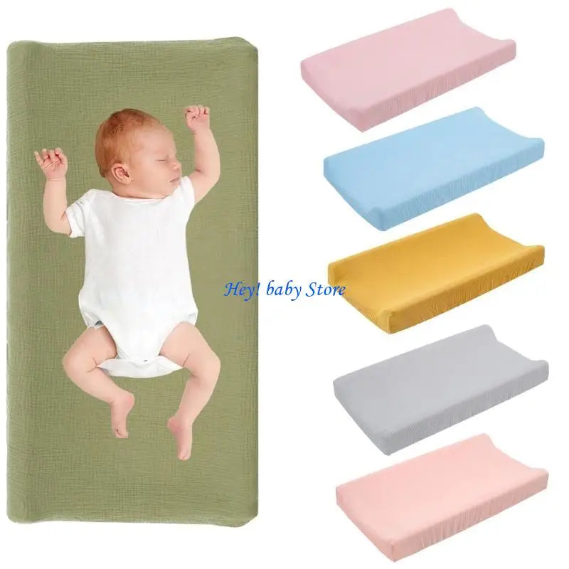Muslin Diaper Changing Pad Cover – Soft, Breathable & Unisex