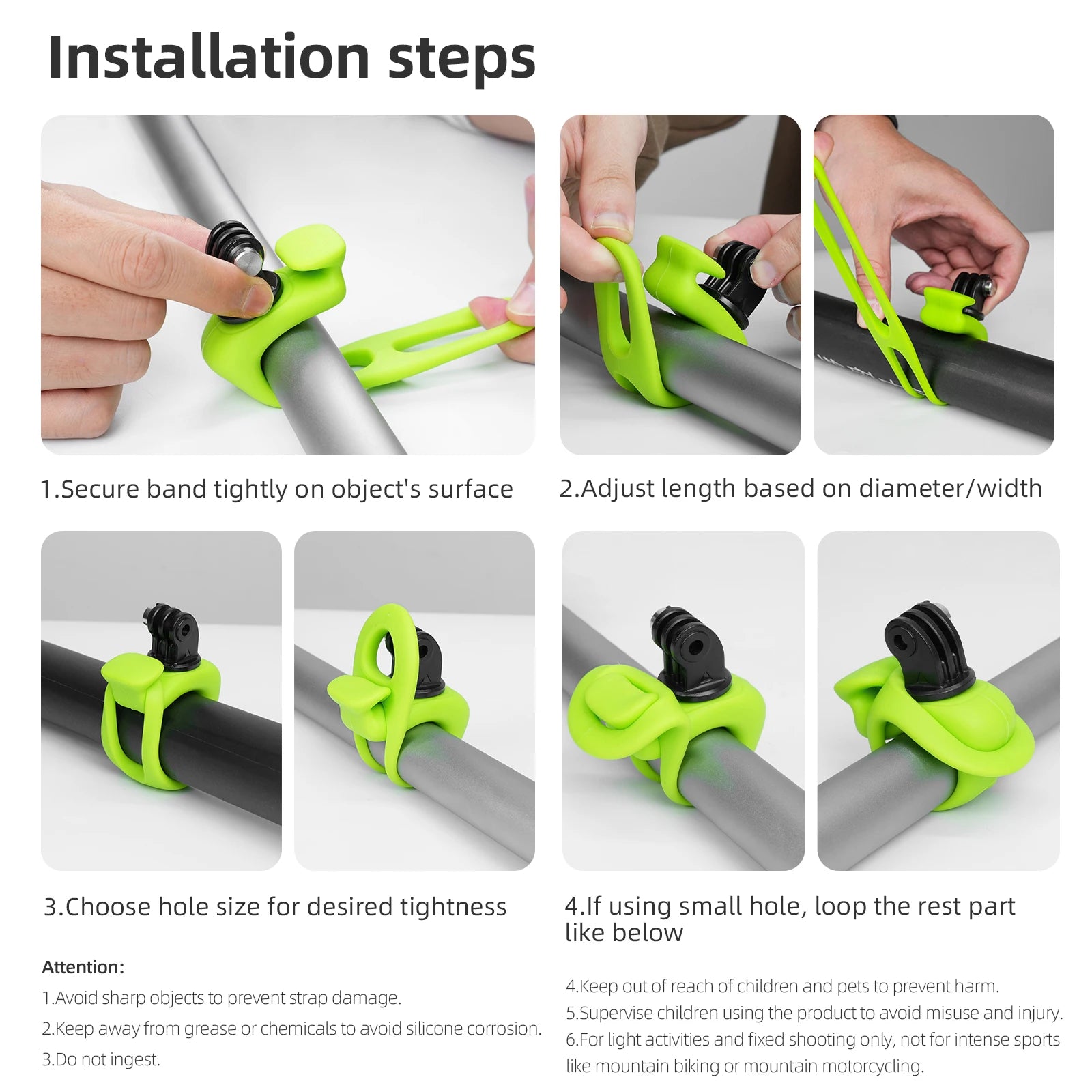 TELESIN Action Camera Mount silica adaptable Mini Flexible Bracket For Gopro Insta360 DJI Action Camera Accessories Peaceful Pleasures Health and Wellness