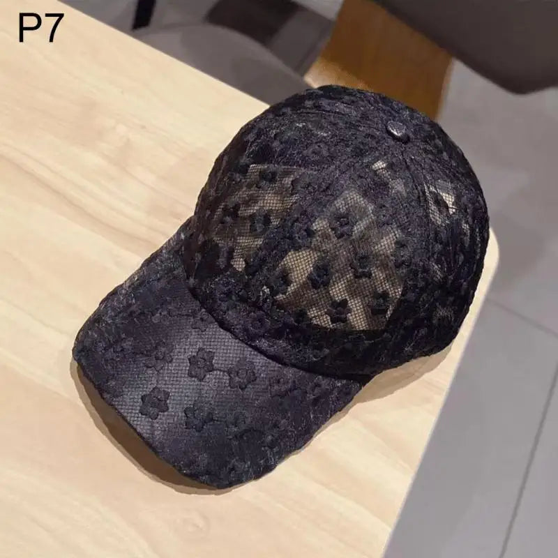 Women's Lace Floral Baseball Cap – Breathable Adjustable Sun Hat