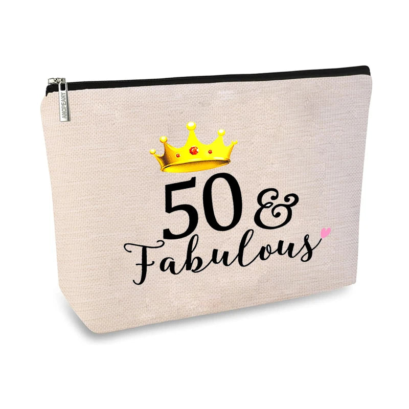 Birthday Makeup Bag 30 40 50 60 & Fabulous | Women's Gift