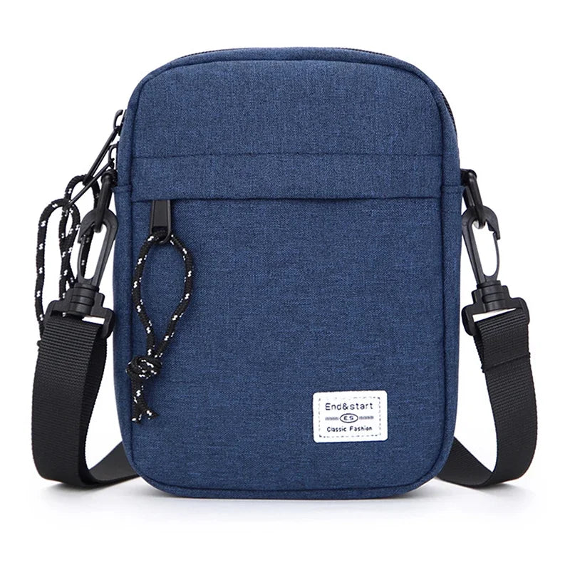 Casual Bag Diagonal Crossover Hand Machine Small Square Bag Men's Satchel Oxford Cloth Fashion Women's Handbags Luggage Bags Peaceful Pleasures Health and Wellness Blue 13.5x18.9cm