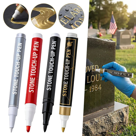 Waterproof Tombstone Marker Pen,Oil Based Specifically Designed For Stone Restoration Marker Pen,Stone Touch-Up Maintenance Pen﻿ Peaceful Pleasures Health and Wellness