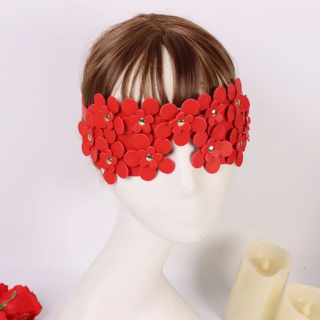 Fashion Leather Mask Men Women Sexy Bondage Half Face Fancy Masks