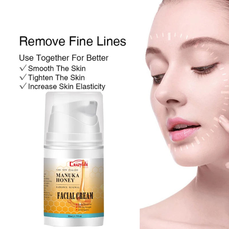 50ml NewZealand Bee Venom Honey Facial Cream Firming Lifting Skin Treatment Facial Cream Calming Night Cream Peaceful Pleasures Health and Wellness