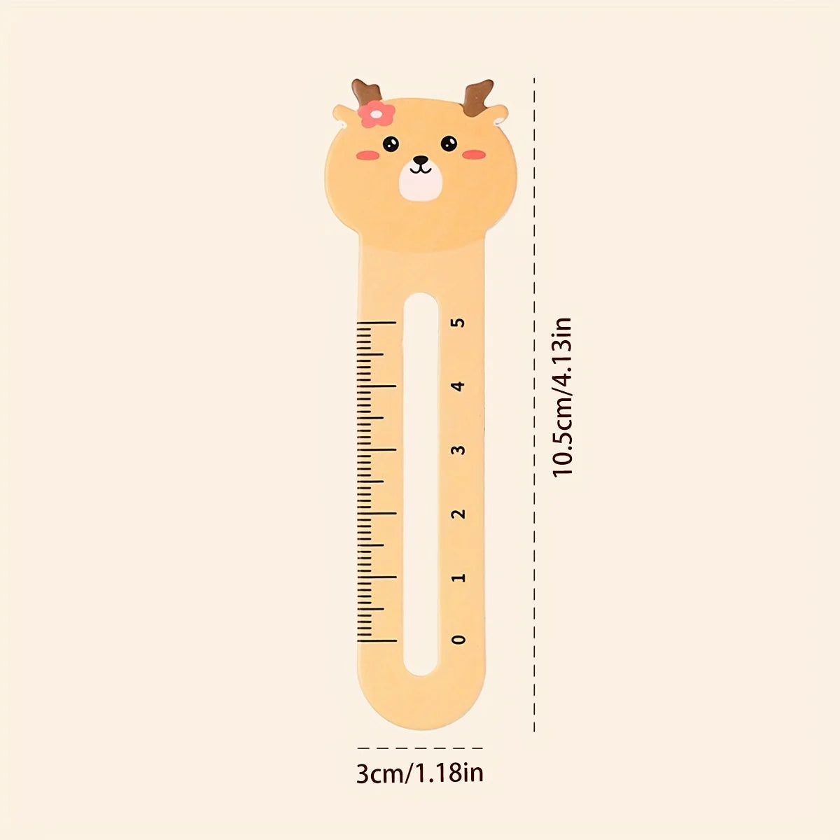 50-Pack Cartoon Animal Bookmarks Dual-purpose Rulers Office School
