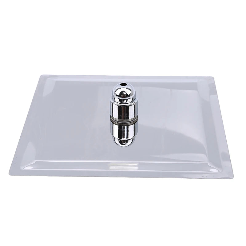 Square Round Shape Stainless Steel Ultra-thin Waterfall Rain Large Shower Head Pressurized Bathroom Accessories Peaceful Pleasures Health and Wellness Square 10 inch