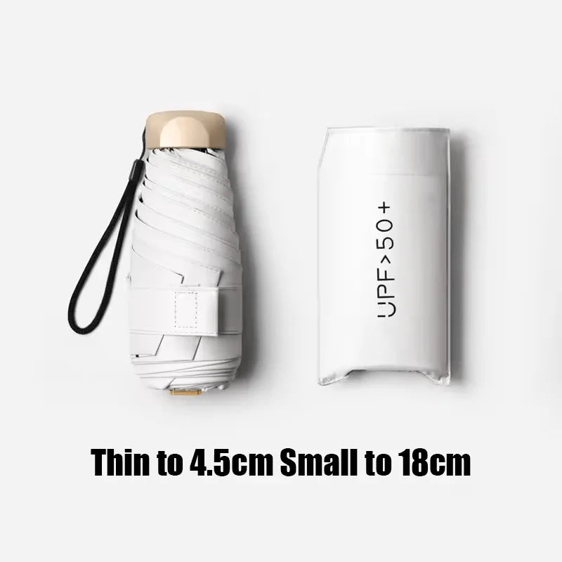 Ultralight UV Protection Five-Fold Mini Folding Umbrella