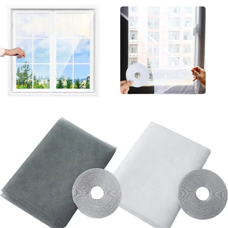 Self-Adhesive Mosquito Window Screen – Hook & Loop Bug Mesh