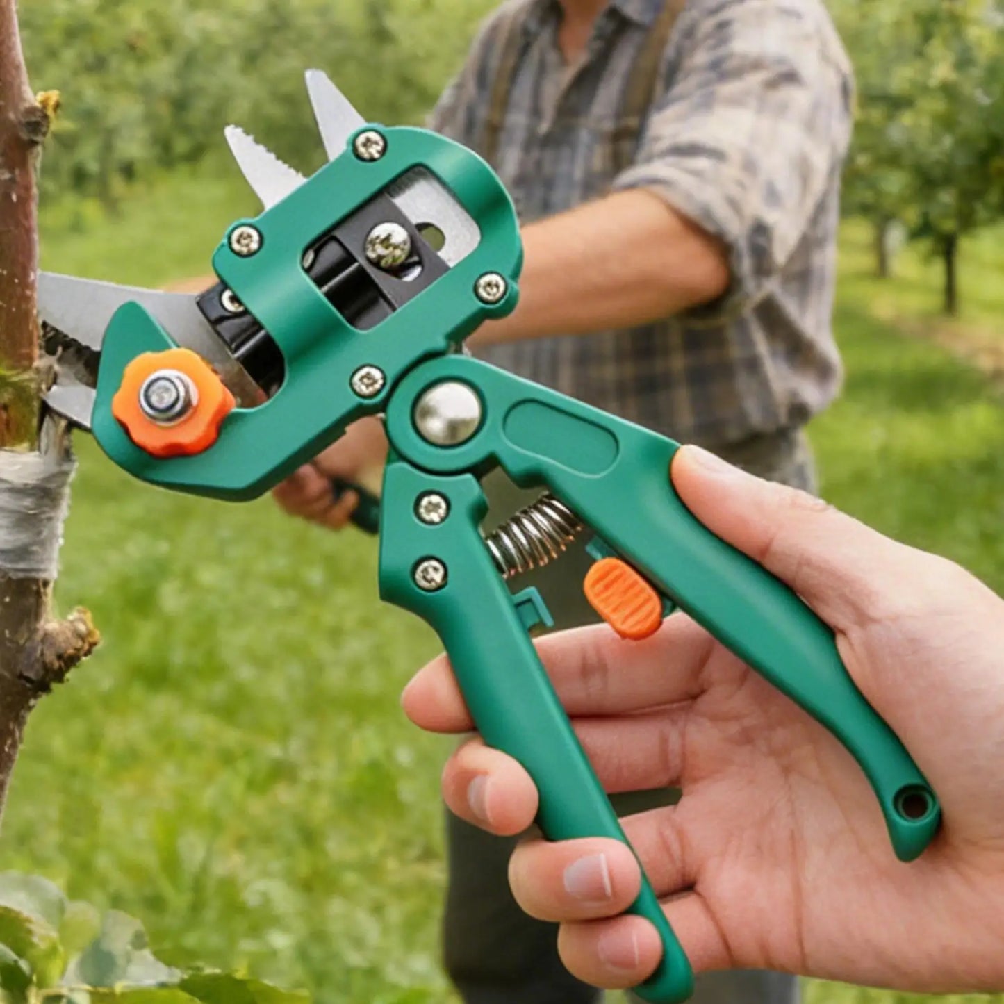 Garden Pruners Multifunction Heavy-Duty Gardening Shears Pruning Scissors for Grafting Home Courtyard Balcony Flowers Fruits Peaceful Pleasures Health and Wellness