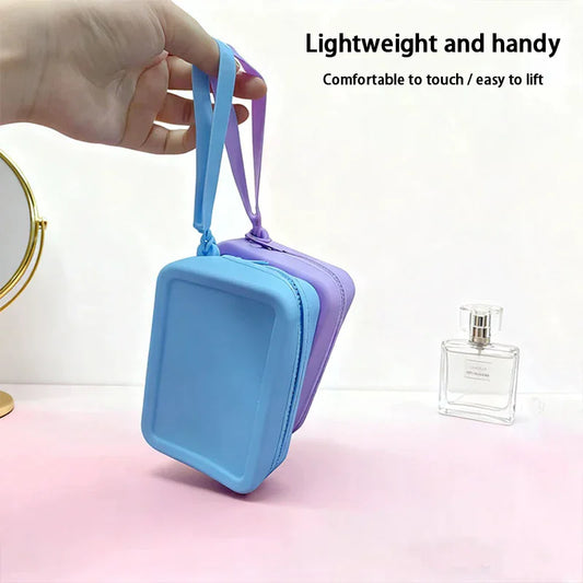 Silicone Travel Makeup Bag – Organizer, Coin Wallet & Key Pouch Silicone Organizer Bag Oasis Select
