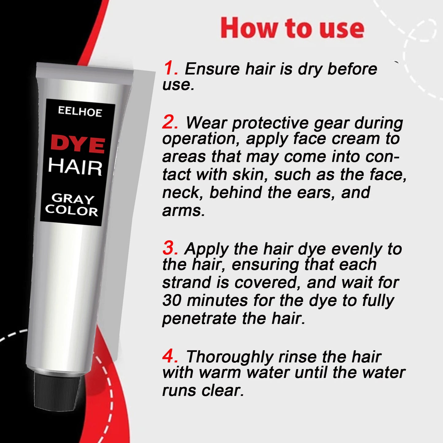 Eelhoe Grandma Grey Hair Dye Cream | Nourishing, Long-Lasting Grey Hair Dye Cream Peaceful Pleasures Health and Wellness