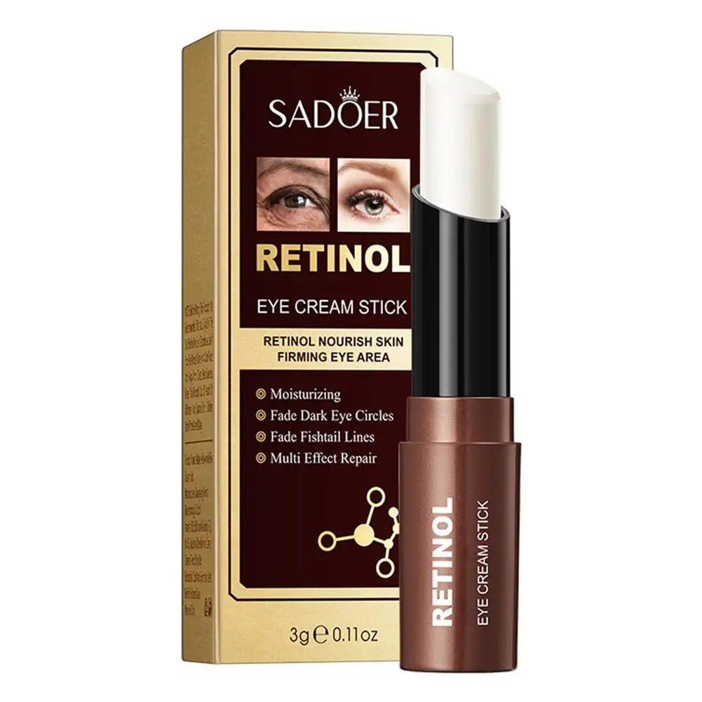 Retinol Eye Cream Stick Remove Anti Dark Circles Under the Eyes Moisturizing Firming Eyes Brighten Eye Skin Care Products Peaceful Pleasures Health and Wellness 1pcs