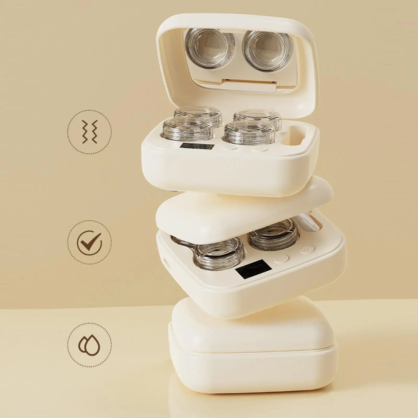 Portable Ultrasonic Contact Lens Cleaner | 360° Deep Clean