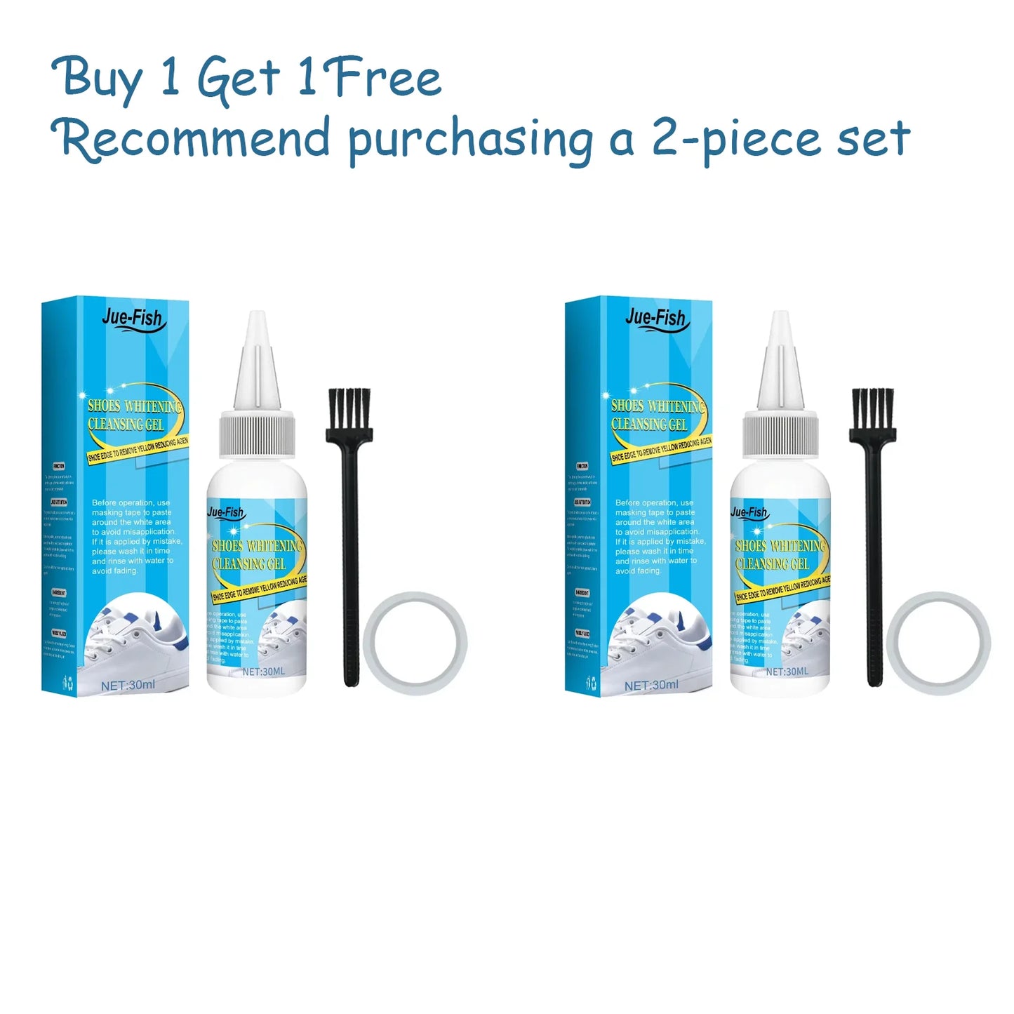 Jue-Fish White Shoe Cleaning Gel | Sneaker Stain & Yellow Remover