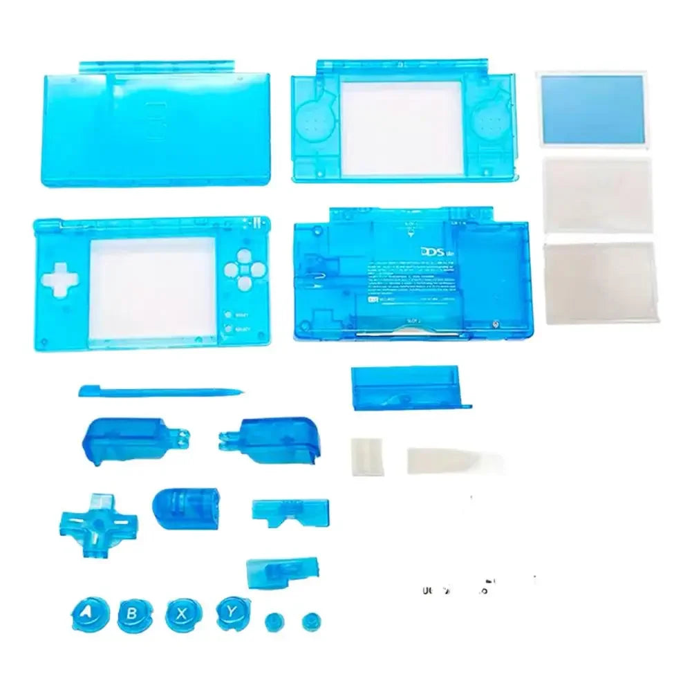 Case DIY Kit for Nintendo DS Lite Transparent Replacement Full Housing Shell, DIY Repair Shell Replacement Kit for NDSL, 1Set Peaceful Pleasures Health and Wellness Blue