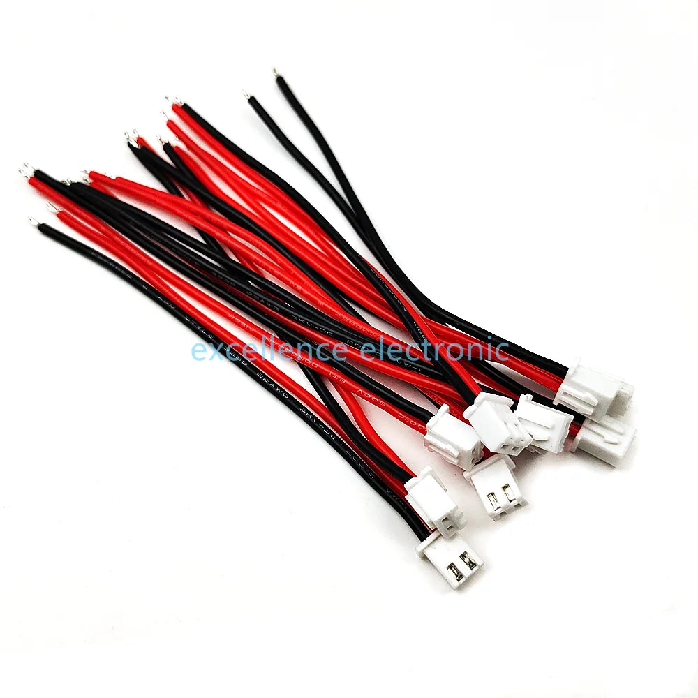 10Pairs JST XH 2.54mm 2PIN Soft silicon 22AWG Wire XH2.54 Female Male Connecting Plug Connector for Tiny Drone Battery Terminal Peaceful Pleasures Health and Wellness