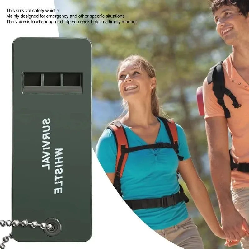 High Decibel 3-Frequency Whistle Outdoor Emergency Survival Whistle for Camping, Hiking, Hunting, Survival Whistle Gear Peaceful Pleasures Health and Wellness