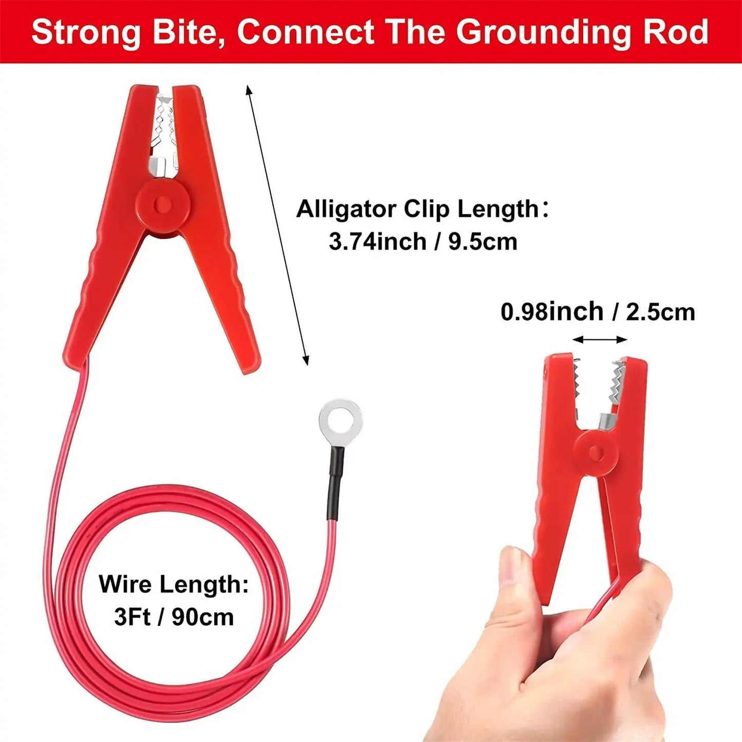 Electric Fence Jumper Cable with Alligator Clips Heavy Duty Insulated Wire for Solar & Battery Fencers, Easy Repairs & Extension Peaceful Pleasures Health and Wellness