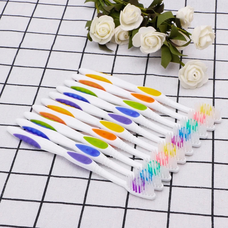 10pcs Double Ultra Soft Toothbrush, Bamboo Charcoal NanoToothbrushes, Dental Personal Teeth Brush Support Adult Toothbrush Peaceful Pleasures Health and Wellness