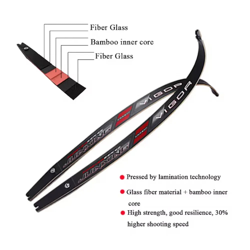 JUNXING Archery Bow Limb Universal F Interface 20-40lbs Professional