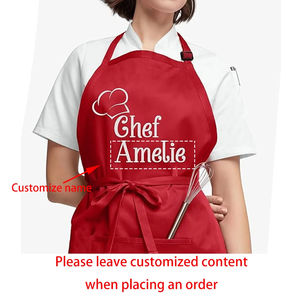 Custom Chef Apron with Name | Personalized Gift for Men & Women Personalized Chef Apron Peaceful Pleasures Health and Wellness AApron 67x75cm