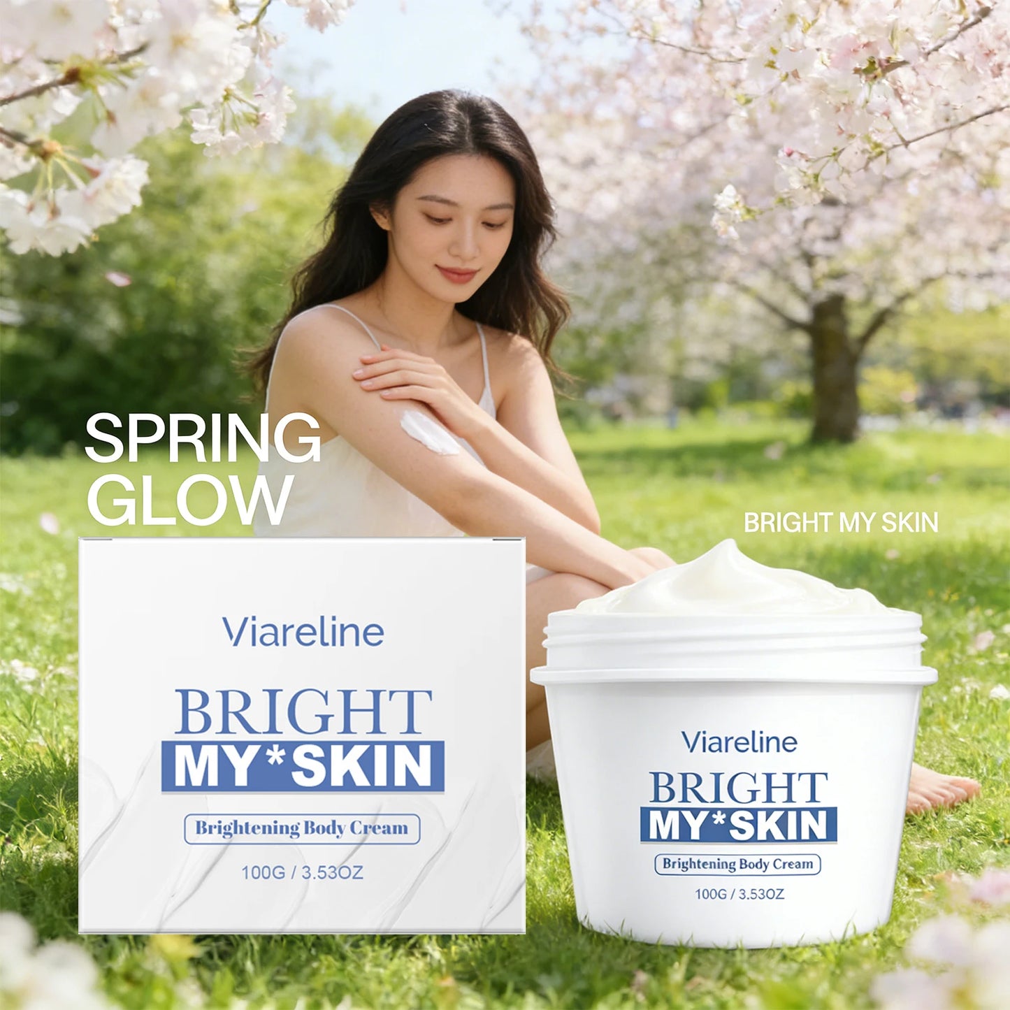 Brightening Body Cream Soothing Skin Improve Dullness Reduce Dark Spot Non-greasy Long-Lasting Moisturizing & Firming Body Lotio Peaceful Pleasures Health and Wellness