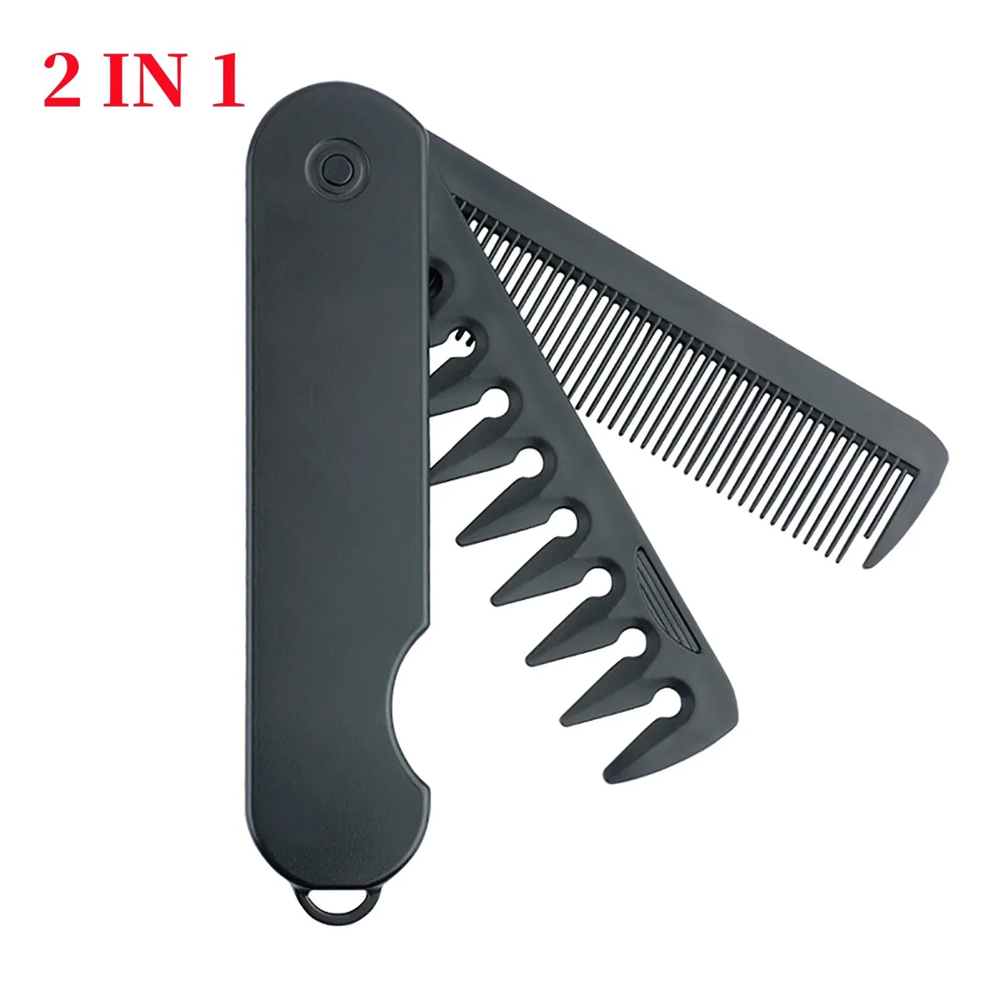 Folding Pocket Comb – Wide & Fine Tooth Hair & Beard Comb
