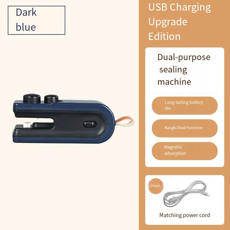 Mini Sealing Machine USB Rechargable Heat Sealer Storage Bag Plastic Package Food Sealer Clip Bag Handheld Food Heat Sealer Peaceful Pleasures Health and Wellness