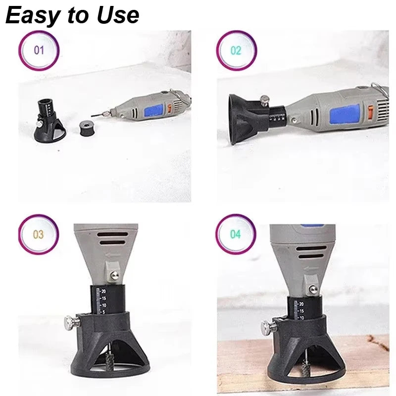 Rotary Router Milling Cutter Guide Attachment Twist Drill Bit Wood